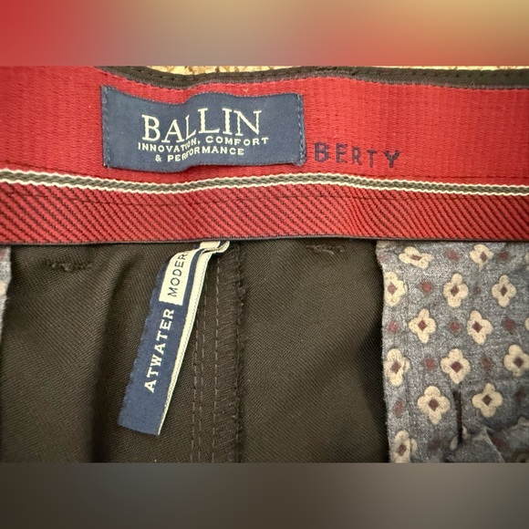 Ballin Atwater Modern Pants Men’s 33 X 30 Black Cuffed Wool Blend Office Golf - Picture 8 of 8